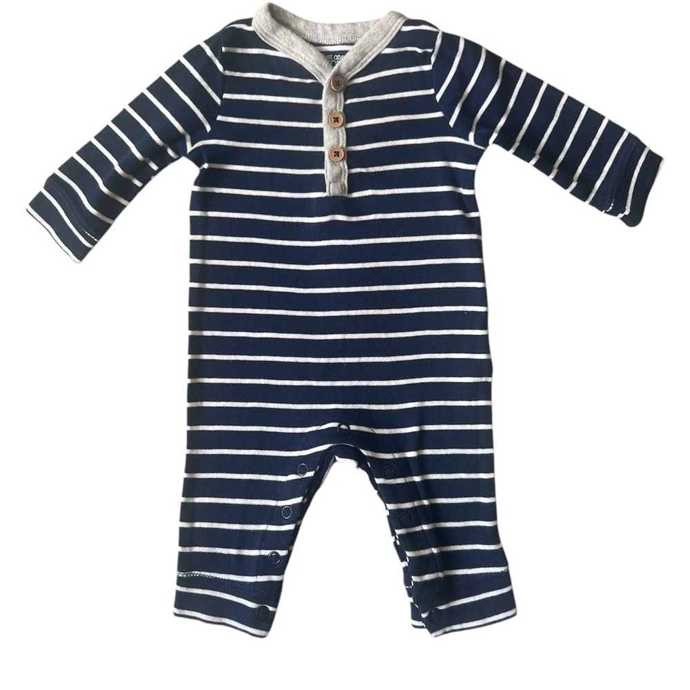 Carter’s Striped Navy and White Henley Jumpsuit | 3M